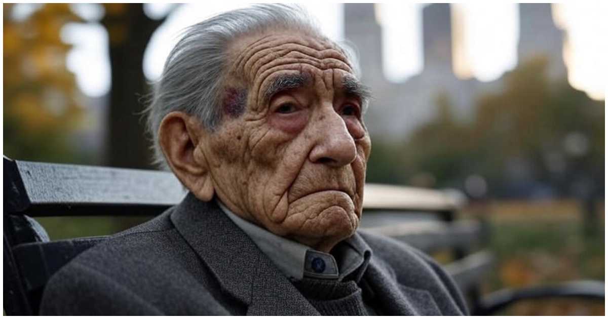 মারধরের শিকার বৃদ্ধের এআই নির্মিত চিত্র। ছবি: গ্রোক